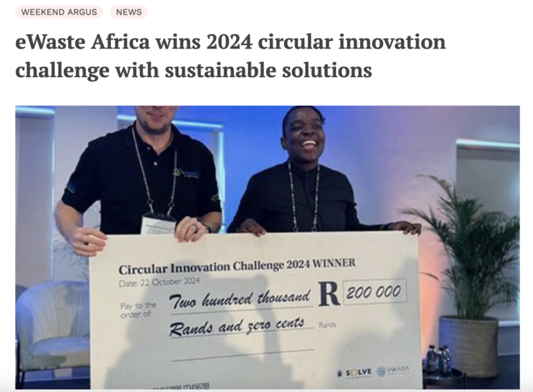 EWaste Africa wins 2024 circular innovation challenge with sustainable solutions